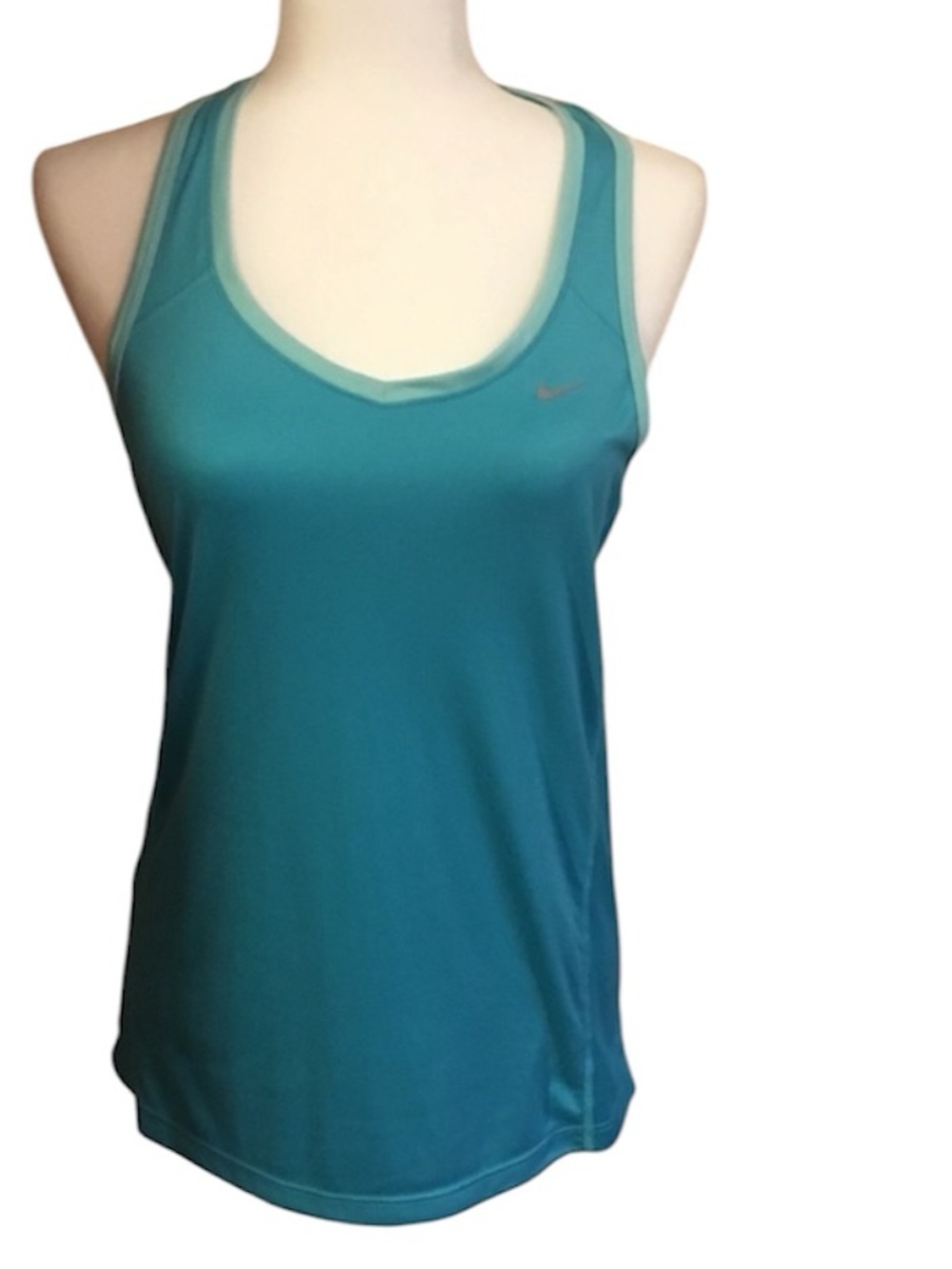 Nike Running Dri-Fit Racerback Turquoise Tank Top